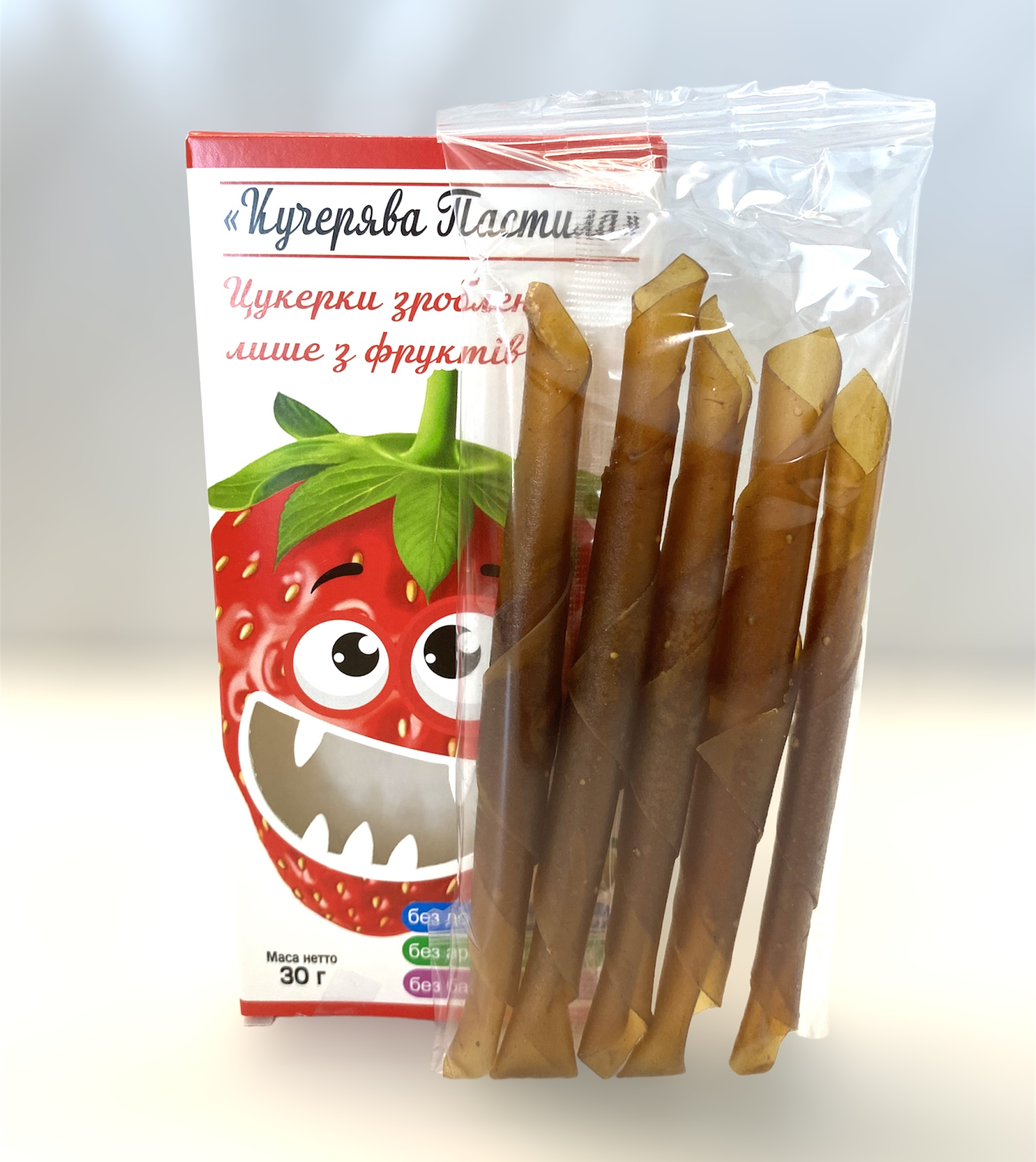 Натуральні цукерки Кучерява Пастила з полуницею 30 г - фото 2 Натуральні цукерки Кучерява Пастила з полуницею 30 г - фото 2