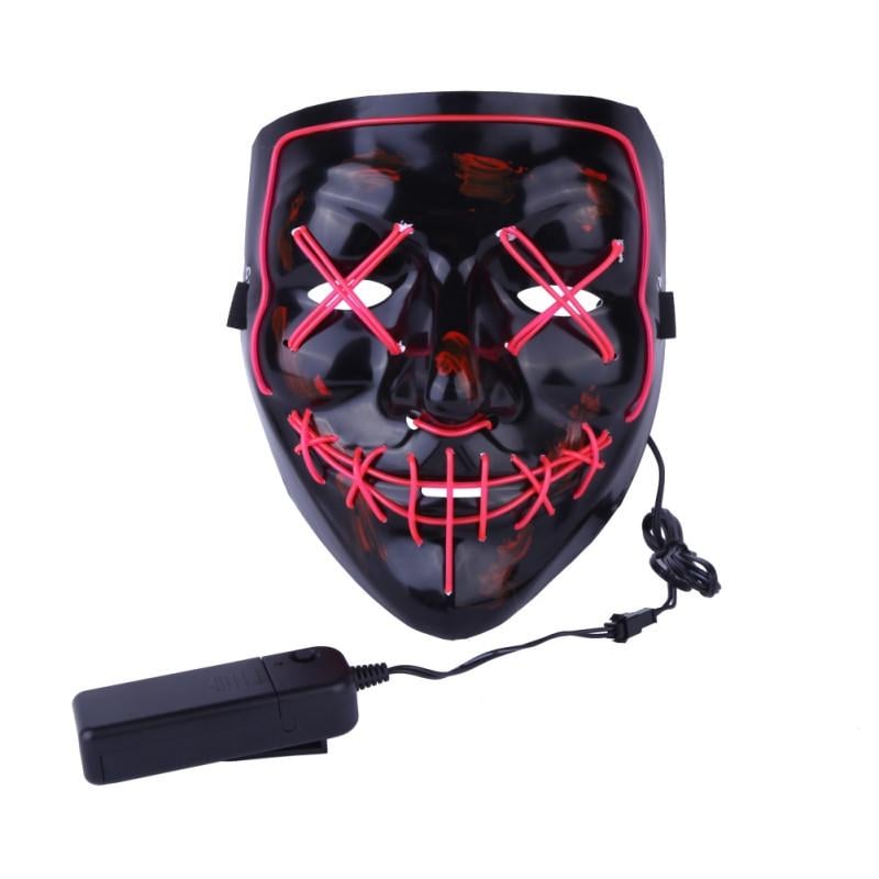 Світлодіодна маска SUNROZ Neon LED Mask Рожевий (SUN3170) - фото 1