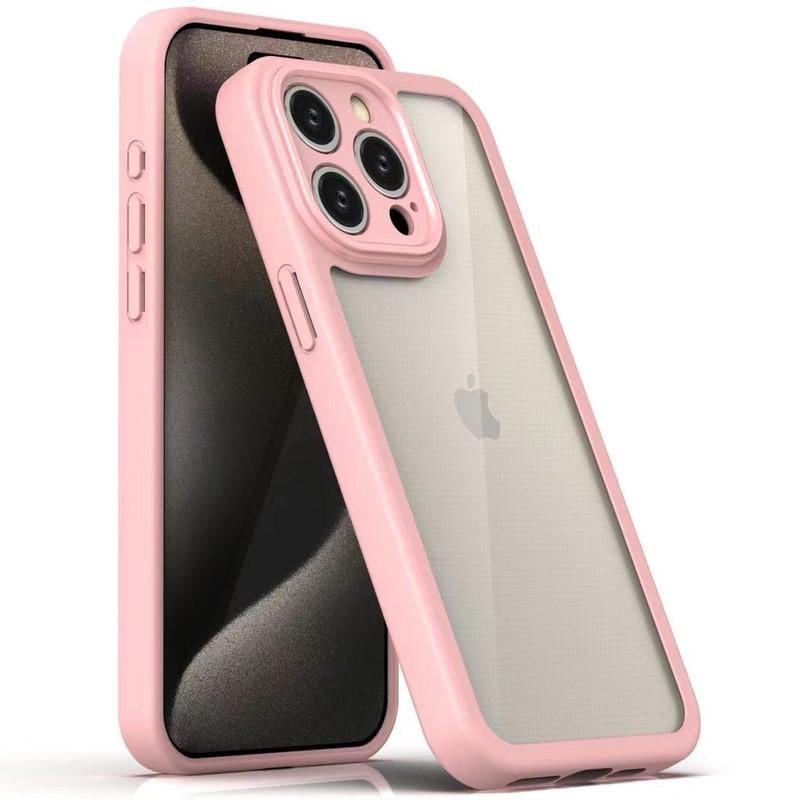 Противоударный TPU чехол Transparent + Colour 1,5mm для Apple iPhone 11 Pro Max (6.5") Pink