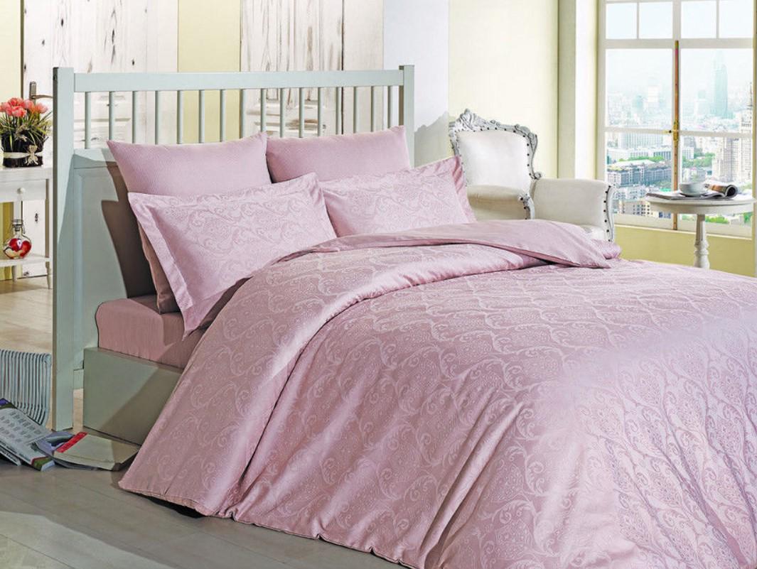 Комплект постельного белья Prima Casa Damask powder жаккард бамбук семейное