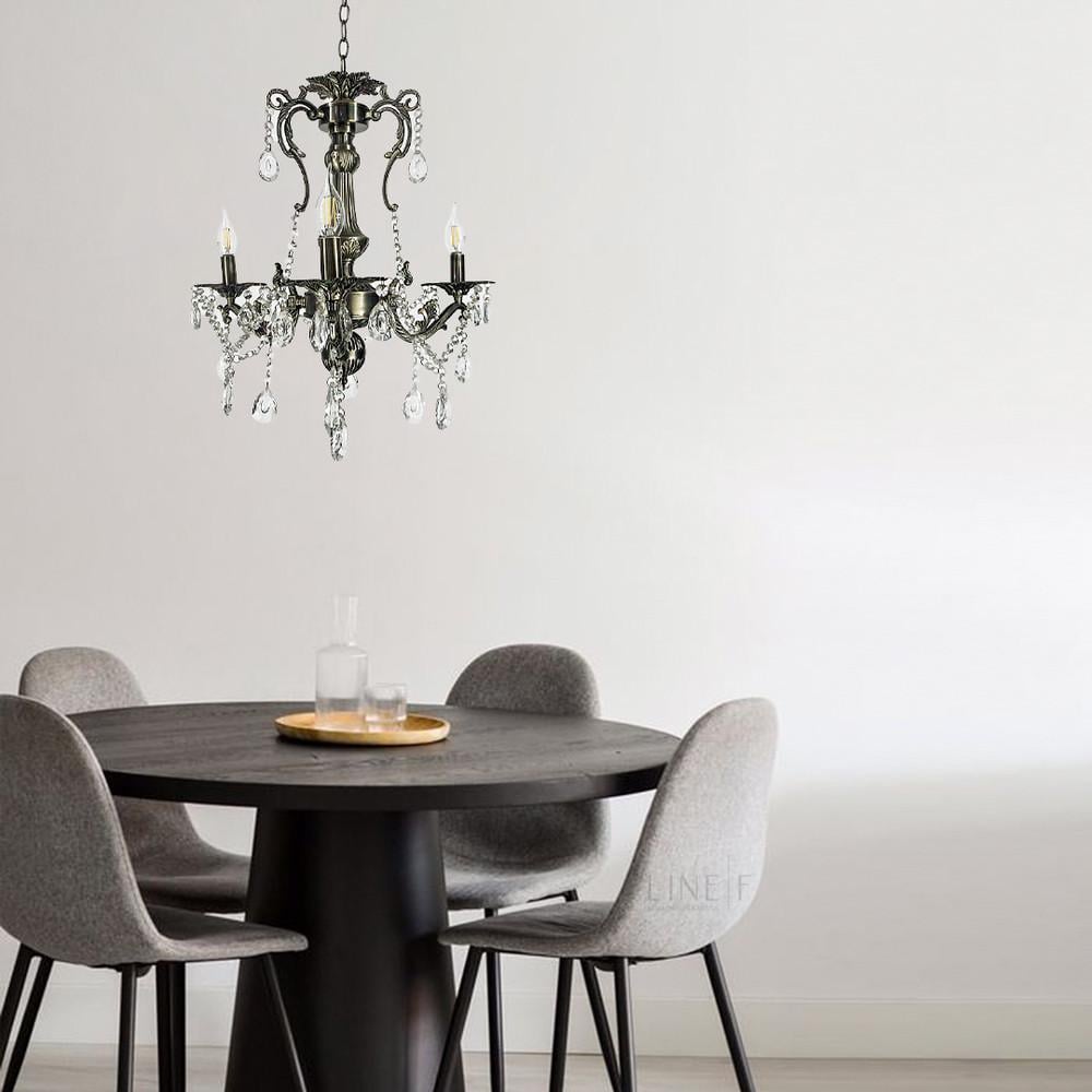 Люстра підвісна кришталева Crystal Life на 3 лампи 50 см Бронза (11549/3) - фото 2 Люстра підвісна кришталева Crystal Life на 3 лампи 50 см Бронза (11549/3) - фото 2