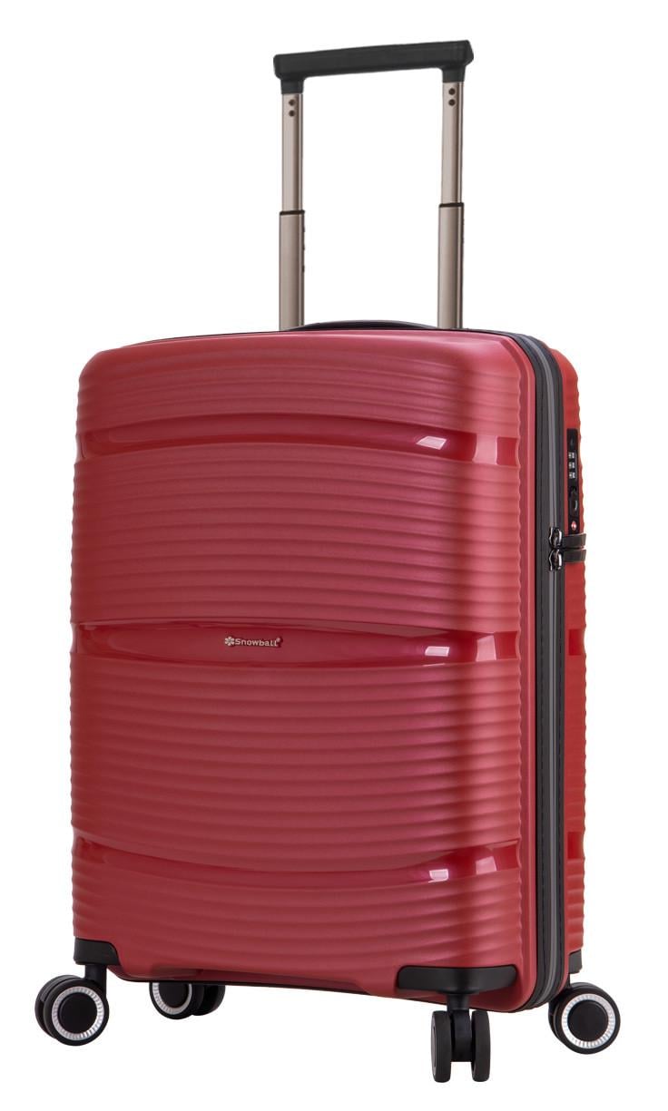 Чемодан малый ручная кладь полипропилен Snowball 94103 35 л S 55х38х20 см Красный
