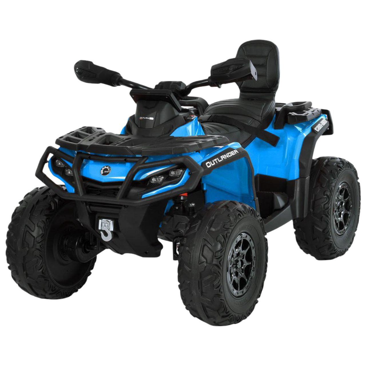 Квадроцикл детский двухместный M 6080EL-4 24V Can-Am 4 мотора по 200W/кожаное сиденье/EVA колеса Синий (32157356)