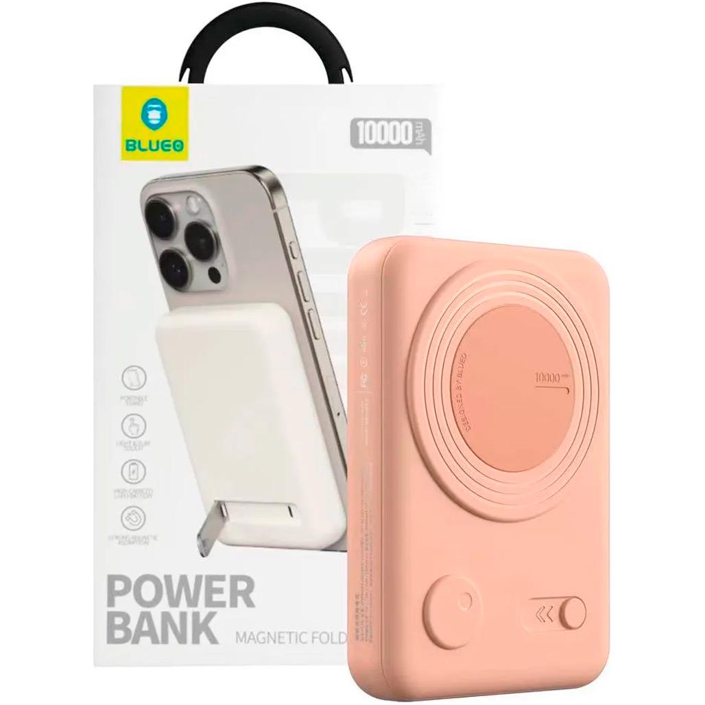 Внешний аккумулятор Blueo Magnetic Wireless With Stand 20W 10000 mAh Pink (P010PNKS) - фото 3 Внешний аккумулятор Blueo Magnetic Wireless With Stand 20W 10000 mAh Pink (P010PNKS) - фото 3