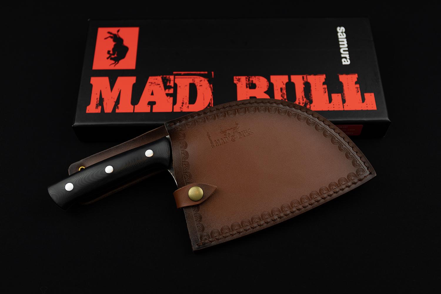 Нож кухонный Samura Mad Bull топорик для мяса 180 мм (SMB-0040B) - фото 8