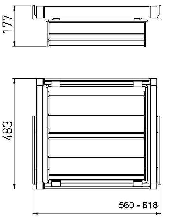 Полиця для взуття GTV Elite з дотягом повного висуву 600 мм Білий (WG-POBUW60-10) - фото 4 Полиця для взуття GTV Elite з дотягом повного висуву 600 мм Білий (WG-POBUW60-10) - фото 4