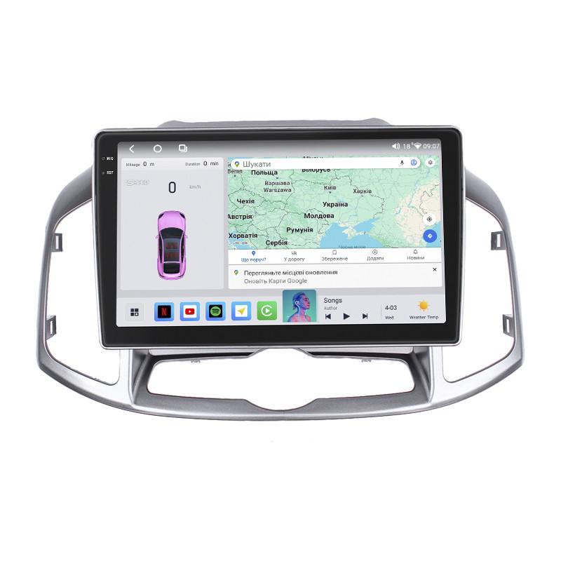 Автомагнітола штатна Lesko для Chevrolet Captiva I рестайлінг 2011-2013 10" 4/64 QLED CarPlay 4G Wi-Fi GPS