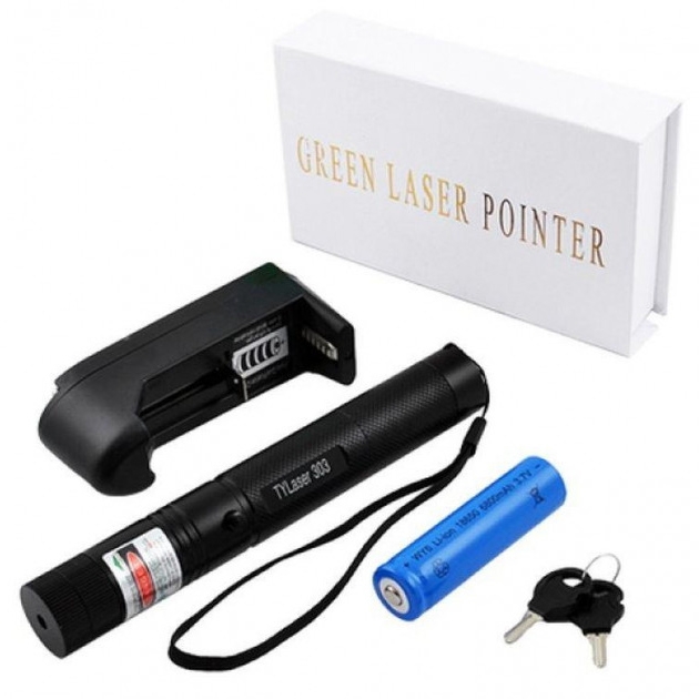 Лазерная указка Green Laser Pointer 303 аккумулятор/зарядка (tf3374)