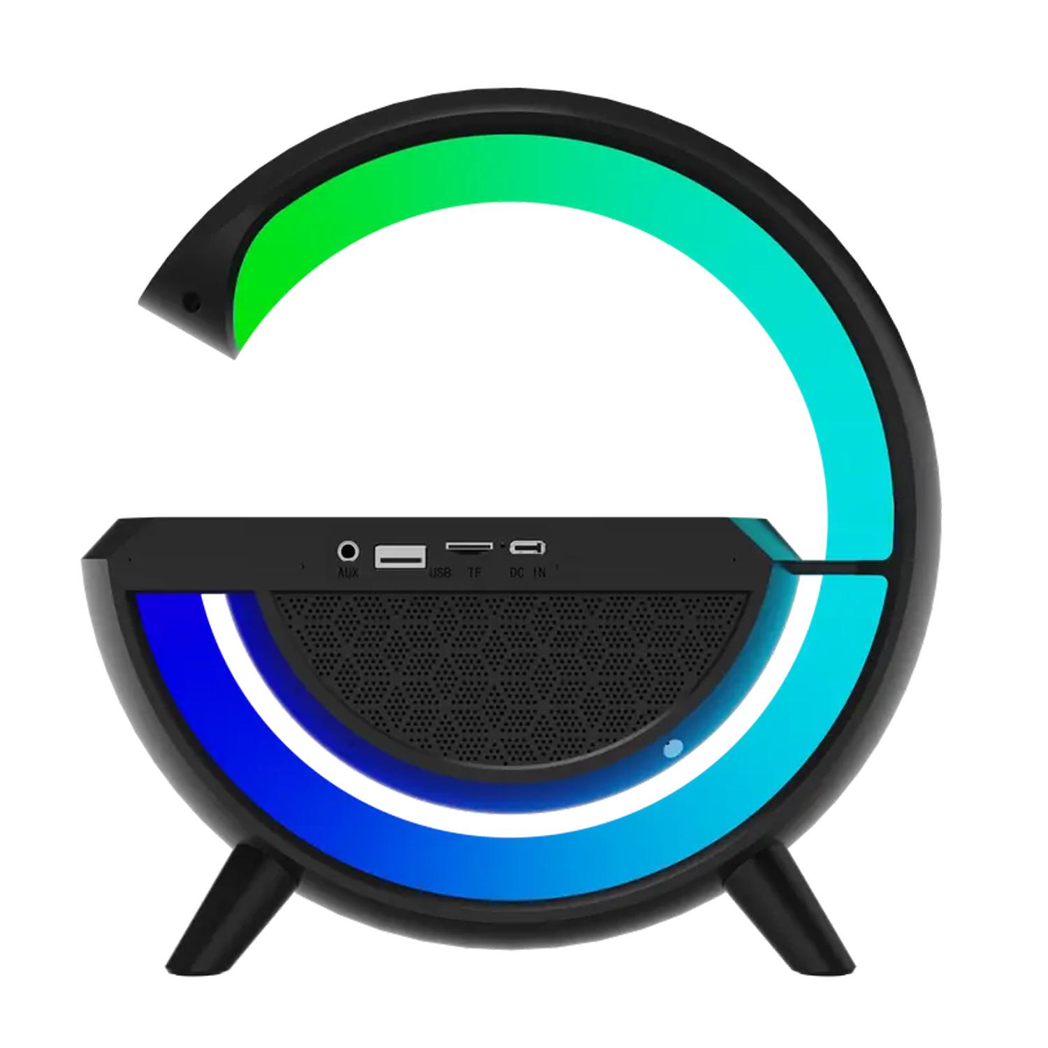 Колонка Bluetooth 3в1 SUNROZ WirelessCharger R99 RGB Black - фото 6