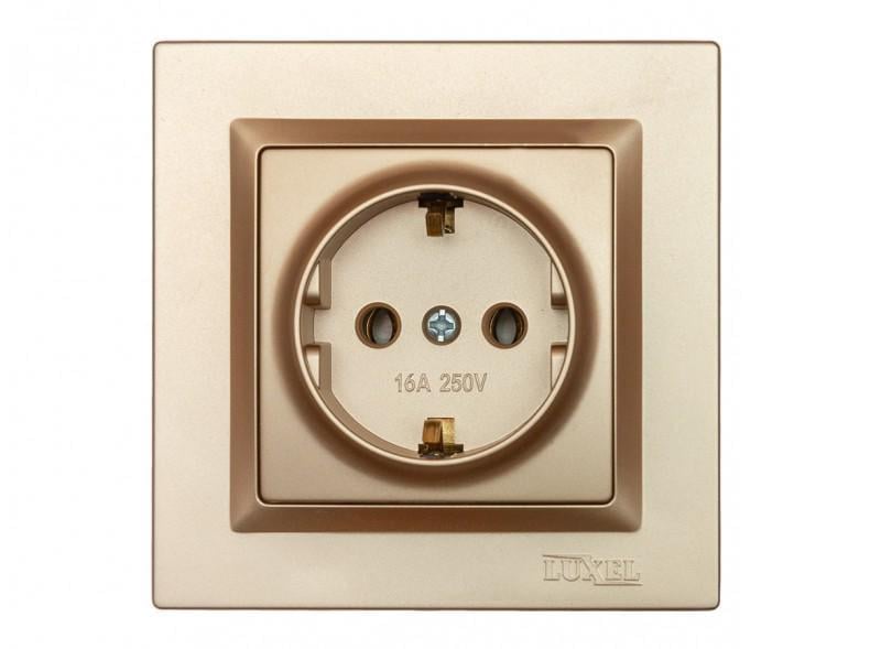 Розетка Luxel Jazz 9604 1-я с/з Бронзовый (00000038450)