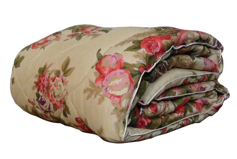 Одеяло из овечьей шерсти евро Лери Макс Красные цветы