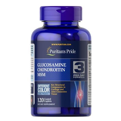 Глюкозамин и хондроитин Puritan's Pride Glucosamine Chondroitin MSM Double Strength 120 табл. (027812)