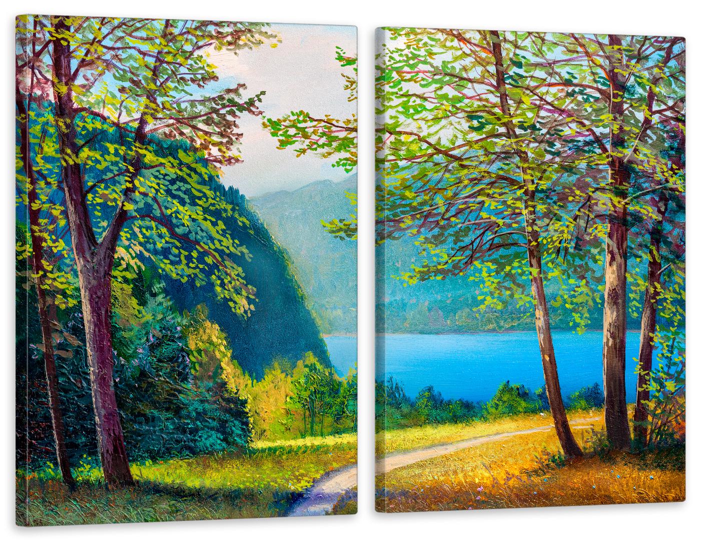 Картина модульная в гостиную/спальню Лесная природа 120х170 см (TLV_016)