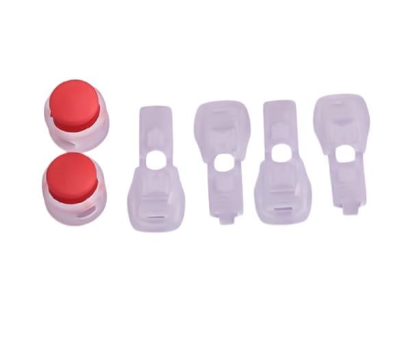 Комплект универсальный для шнурков 2 пряжки 4 наконечника Красный