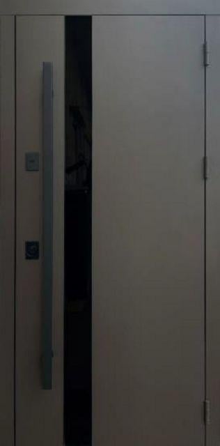 Дверь входная для улицы Qdoors Стрит 3К Элегант ручка скоба 950х2040 мм RAL 8019 (12045)