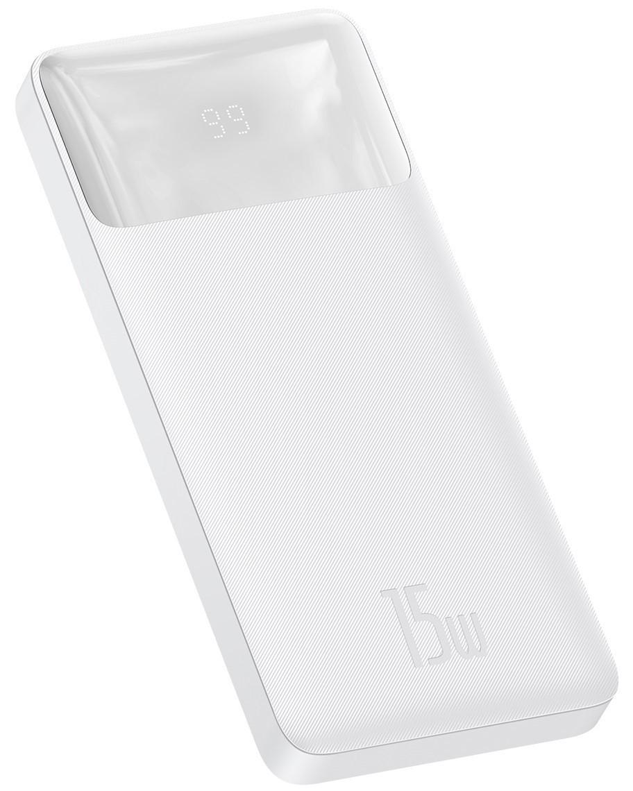 Повербанк BASEUS Bipow Digital Display 10000 mAh 15W 3A White (000564)