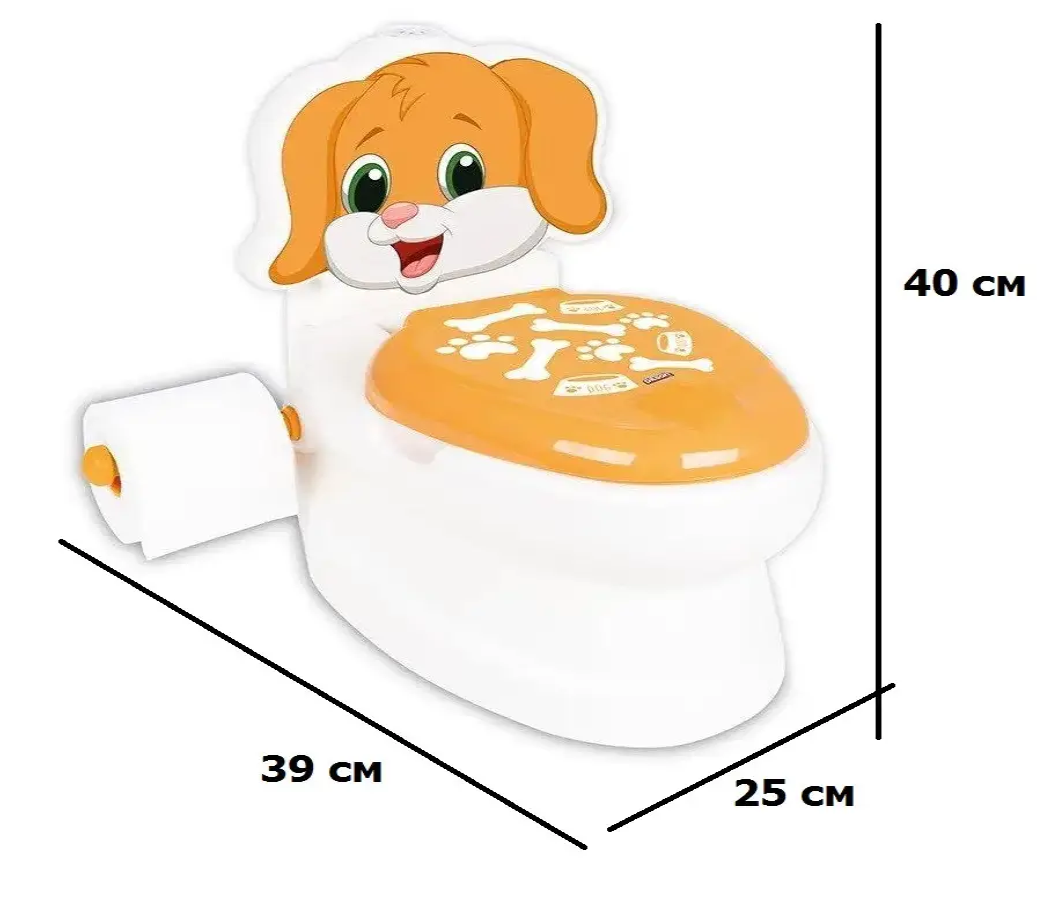 Горшок-унитаз детский Pilsan Песик с держателем для бумаги и звуковыми эффектами (07-562) - фото 2
