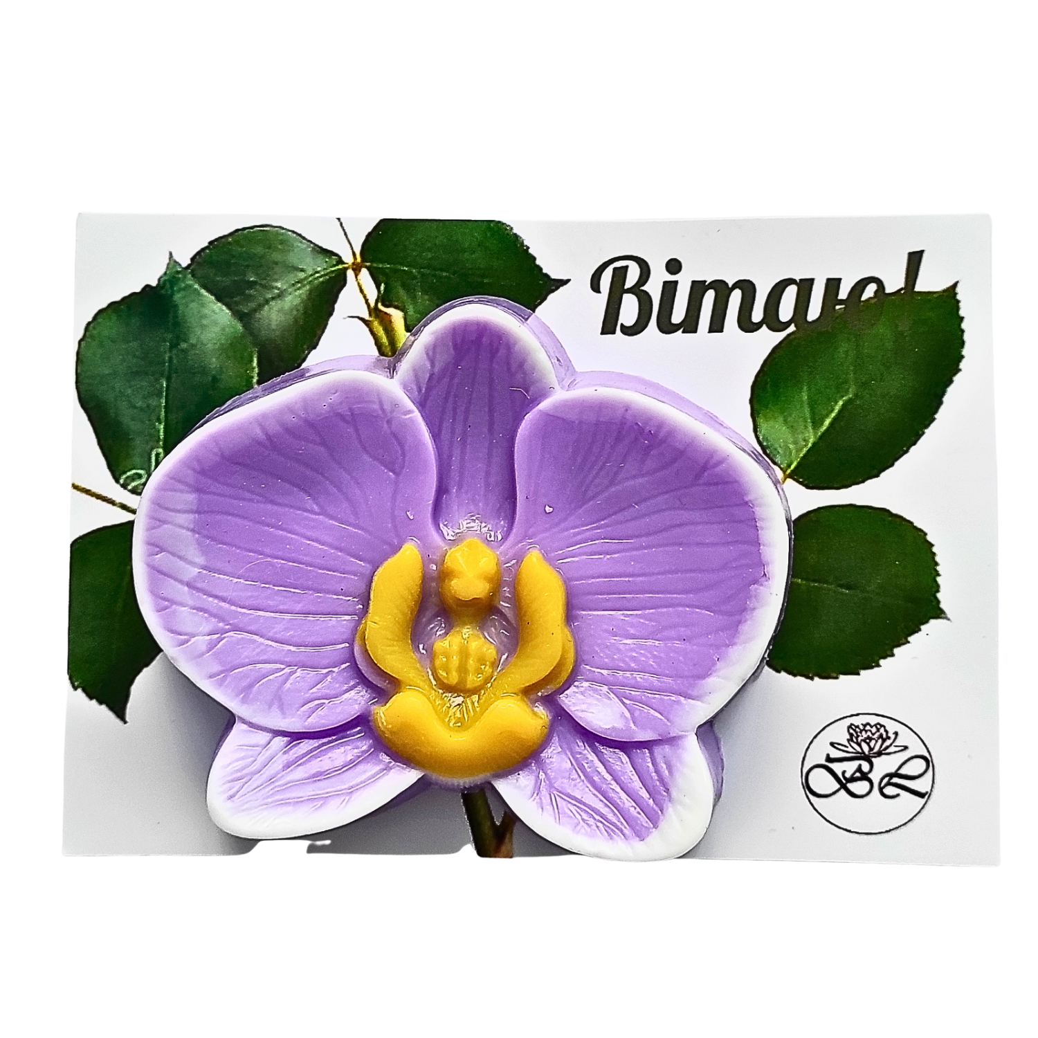 Мыло-открытка Bila Lileya Сиреневая орхидея в пакете ручная работа (MS-00063)