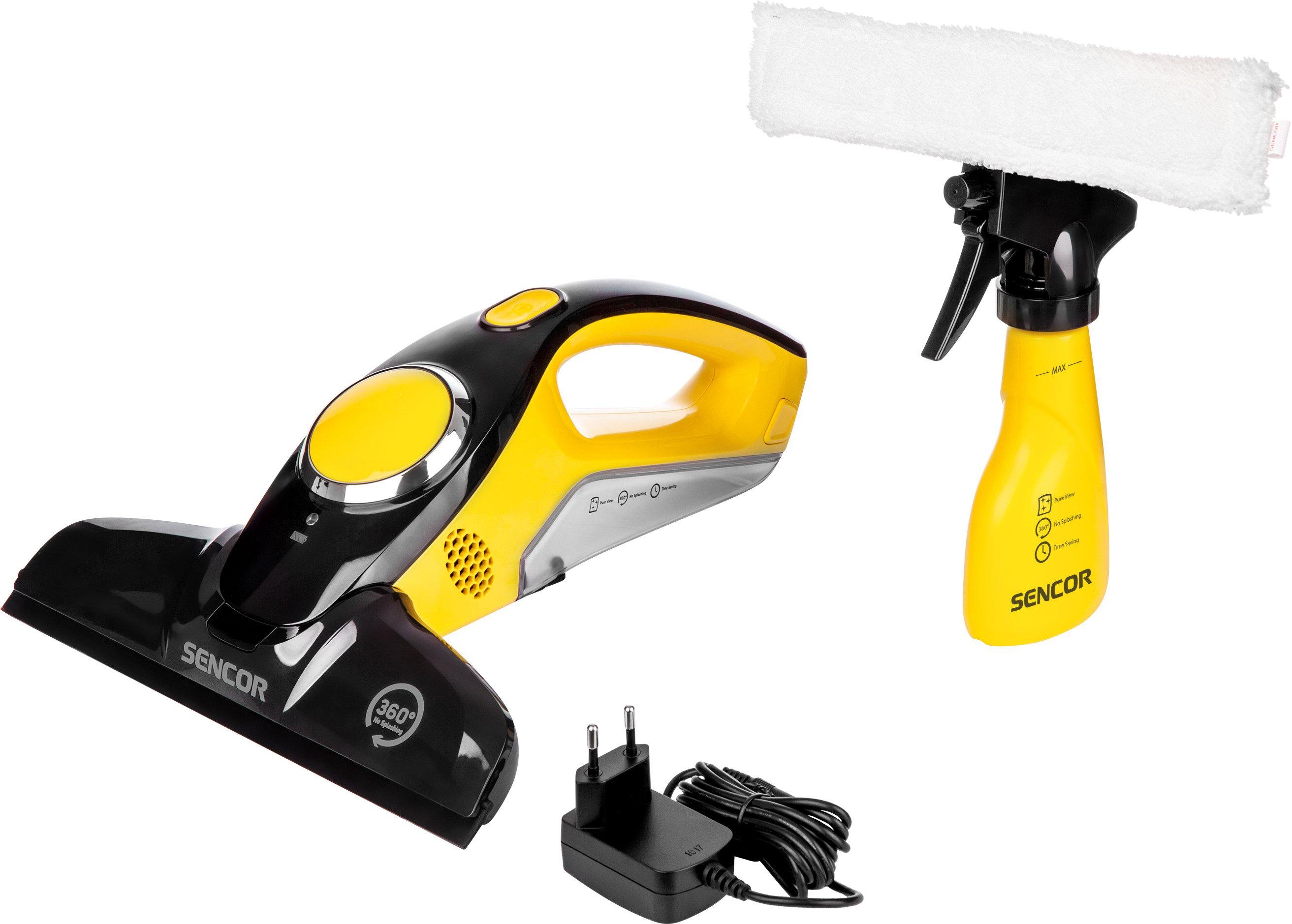 Пылесос для окон Sencor SCW3001YL аккумуляторный 15 Вт Li-Ion влажная уборка Желто-черный (622458) - фото 5 Пылесос для окон Sencor SCW3001YL аккумуляторный 15 Вт Li-Ion влажная уборка Желто-черный (622458) - фото 5