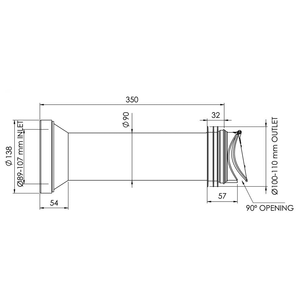 Соединение прямое для канализации с клапаном обратного хода ​Ø 90-300 мм - фото 7
