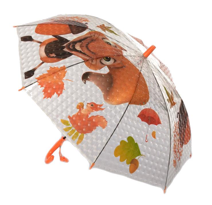Зонтик детский Bambi MK 3603-1 Прозрачный с оранжевым
