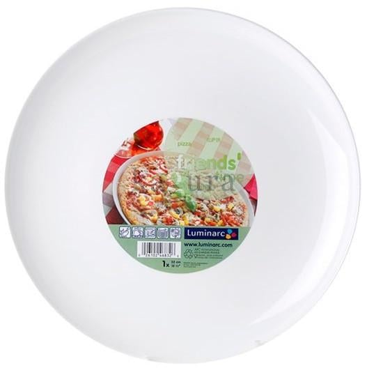 Тарілка для піци Luminarc Friends Time склокерамічна 32 см Білий (C8016) - фото 2 Тарілка для піци Luminarc Friends Time склокерамічна 32 см Білий (C8016) - фото 2
