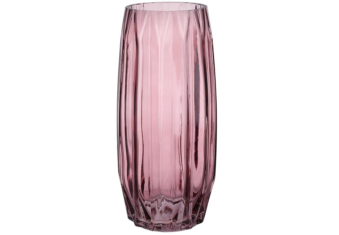 Ваза стеклянная BonaDi Грейс 27 см Пурпурный (591-353)