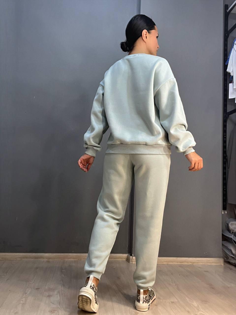 Штани жіночі PEPPER MINT 24-13 спортивні джоггери резинка на талії утеплені L М’ятний (920) - фото 4 Штани жіночі PEPPER MINT 24-13 спортивні джоггери резинка на талії утеплені L М’ятний (920) - фото 4