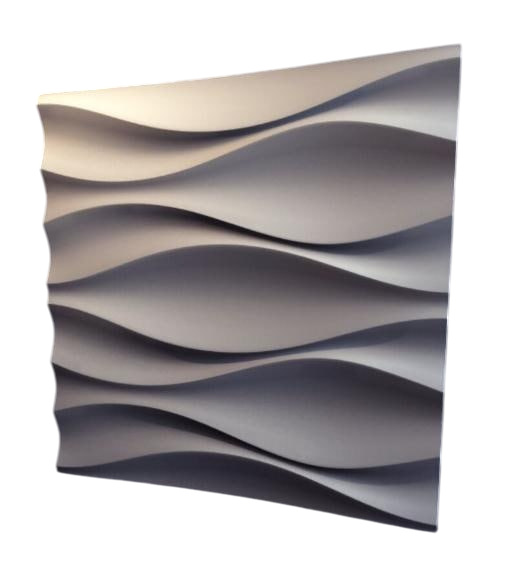 3D-панель гіпсова декоративна для стін Бутони під фарбування 500x500x30 мм Білий (30642235)