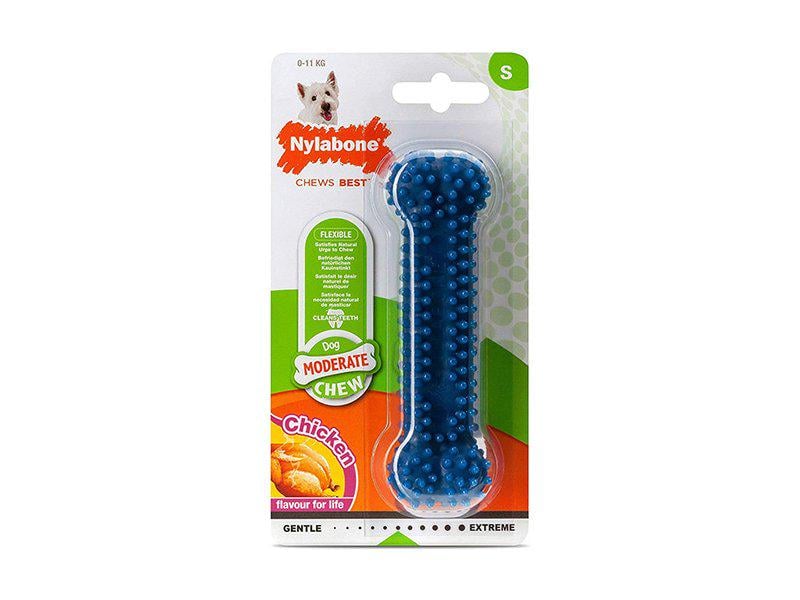 Кістка жувальна Nylabone Moderate Chew Dental Bone S зі смаком курки для собак до 11 кг (20055616)