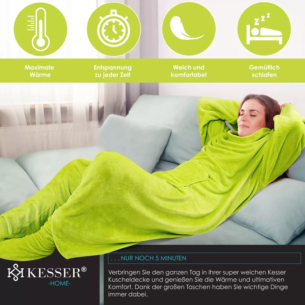 Одеяло-плед KESSER 200x140 см (225262457139gn-200x140) - фото 5