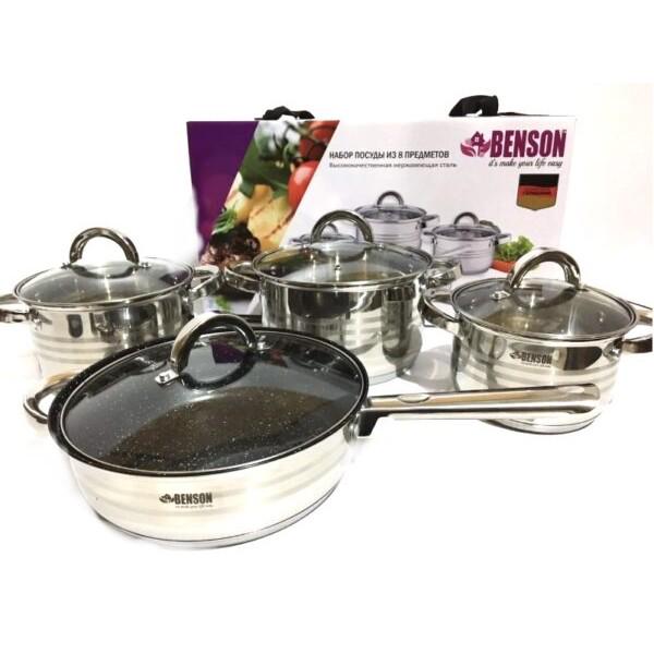 Набор посуды Benson BN-194 8 пр.