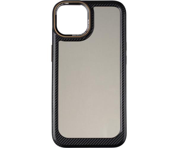 Чохол накладка Carbon Style Bumper case для iPhone 14, Black Чорний - фото 1