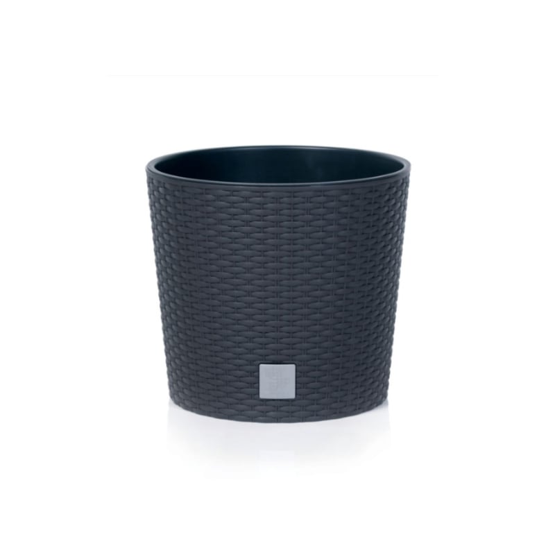 Горщик для квітів Prosperplast Rato круглий 2в1 200 мм Антрацитовий