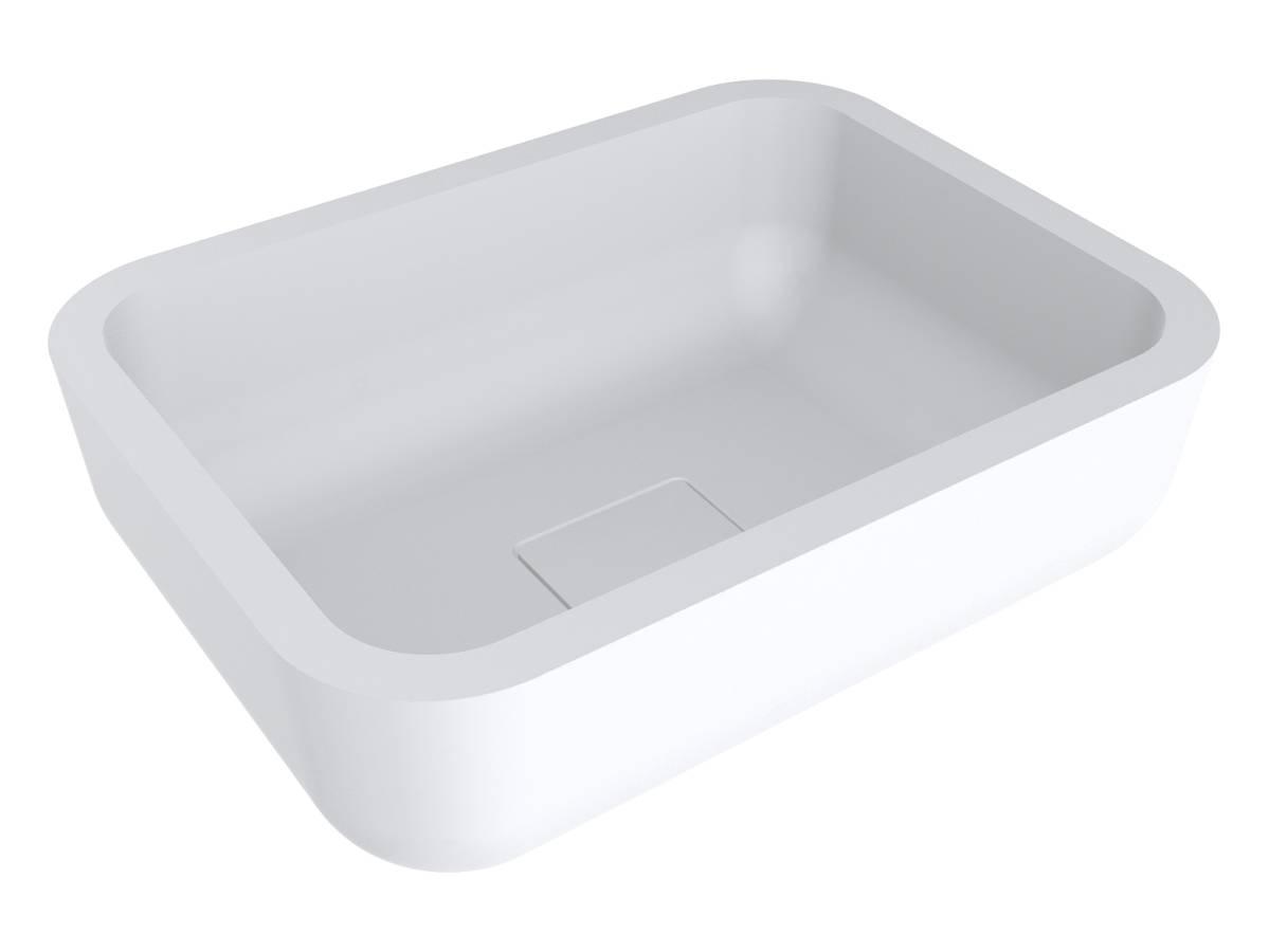 Умывальник Miraggio MONACO MIRASOFT с литого мрамора матовый Белый (84183)