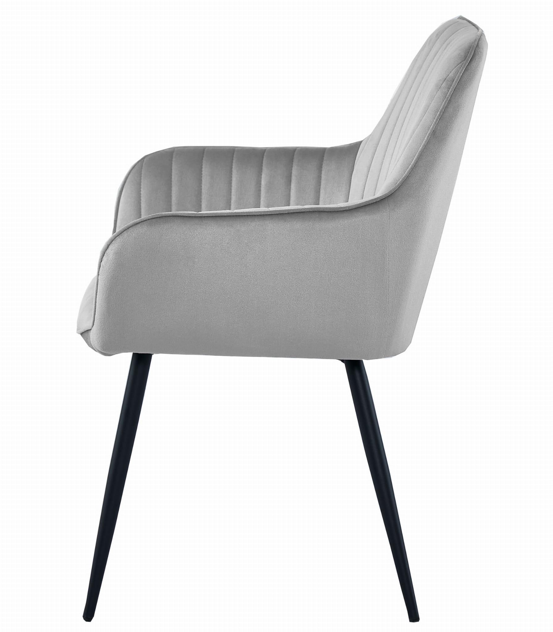 Комплект стульев Homart 2 шт. DC-111 велюр Серый (9884) - фото 3 Комплект стульев Homart 2 шт. DC-111 велюр Серый (9884) - фото 3