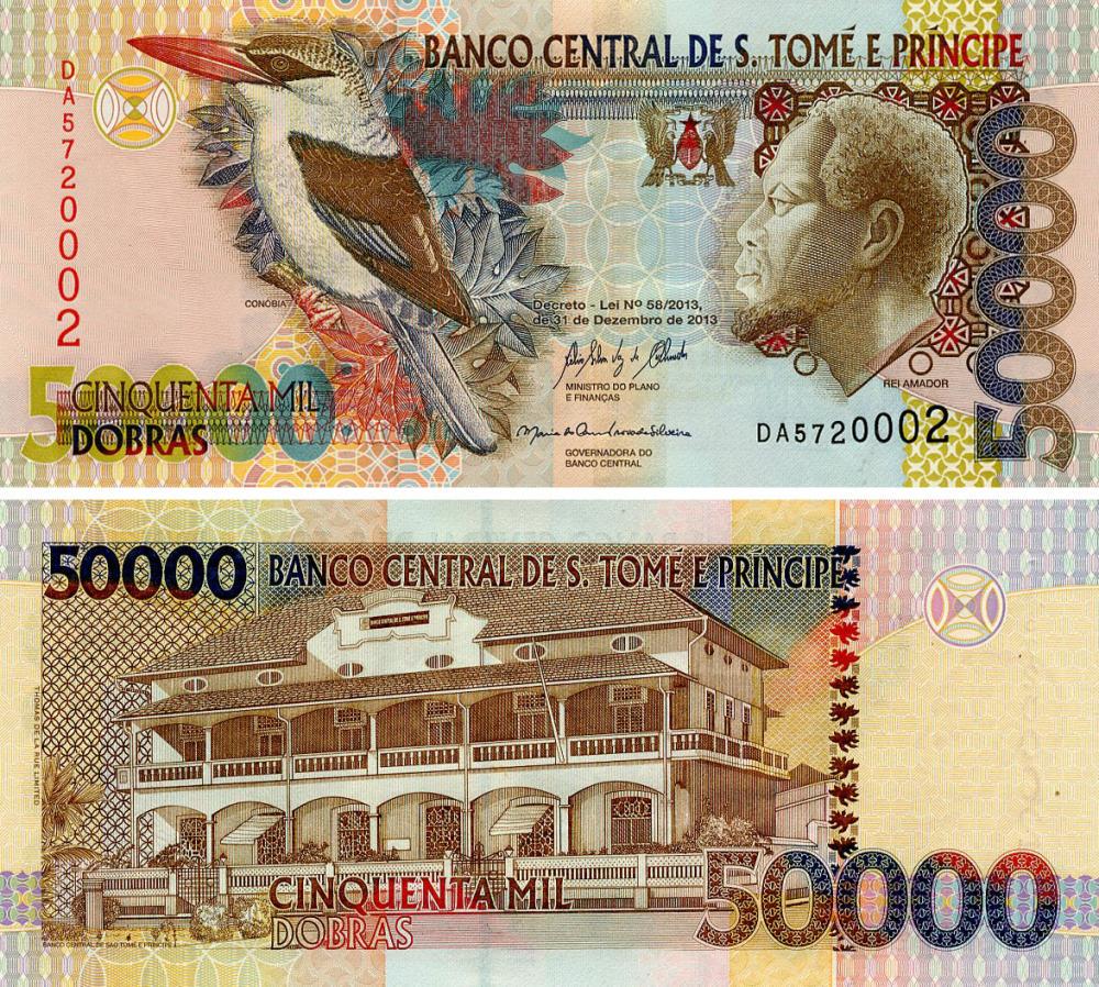 Банкнота колекційна Сан-Томе і Принсіпі 50000 добра 2013 UNC (P68)