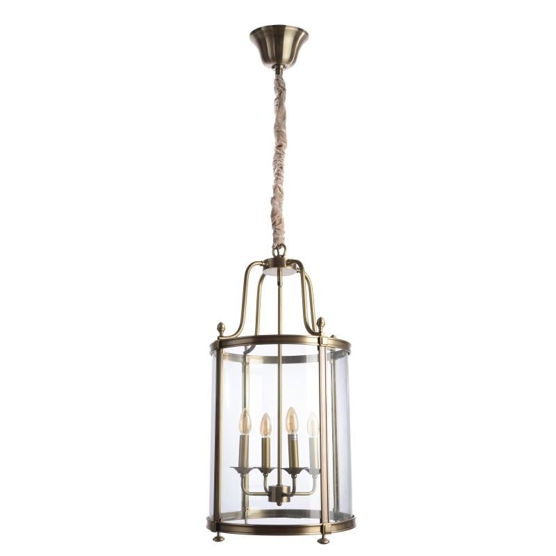 Люстра для кухні лофт підвісна свічка Brille BL-206S/4 E14 AB