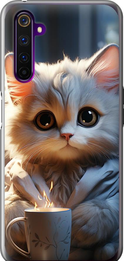 Чехол на Realme 6 Pro White cat (5646u-1893-42517) Чехол на Realme 6 Pro White cat (5646u-1893-42517)