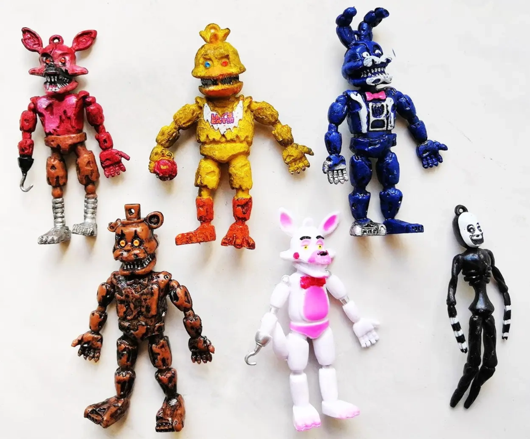 Фигурки Пять ночей с Фредди аниматроники Five Nights at Freddy's FNAF игрушки не подвижные 15 см 6 шт