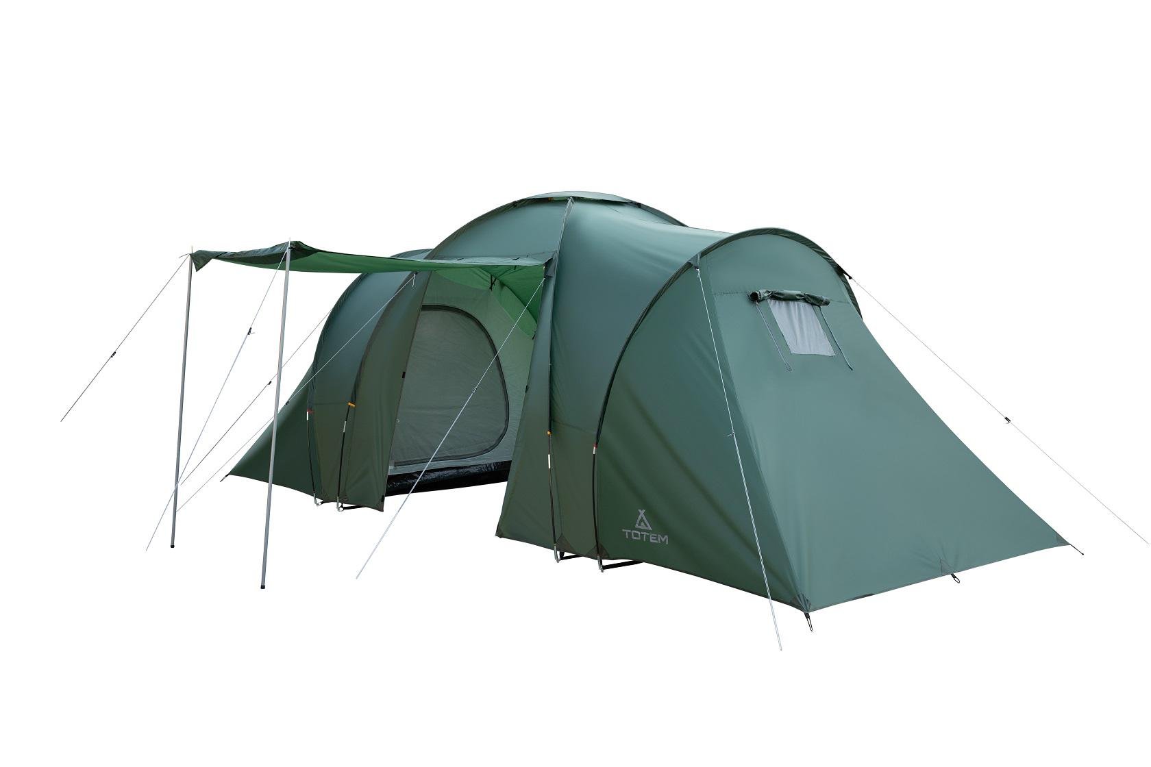 Палатка двухкомнатная с тамбуром четырехместная Totem Hurone 4 v2 UTTT-025