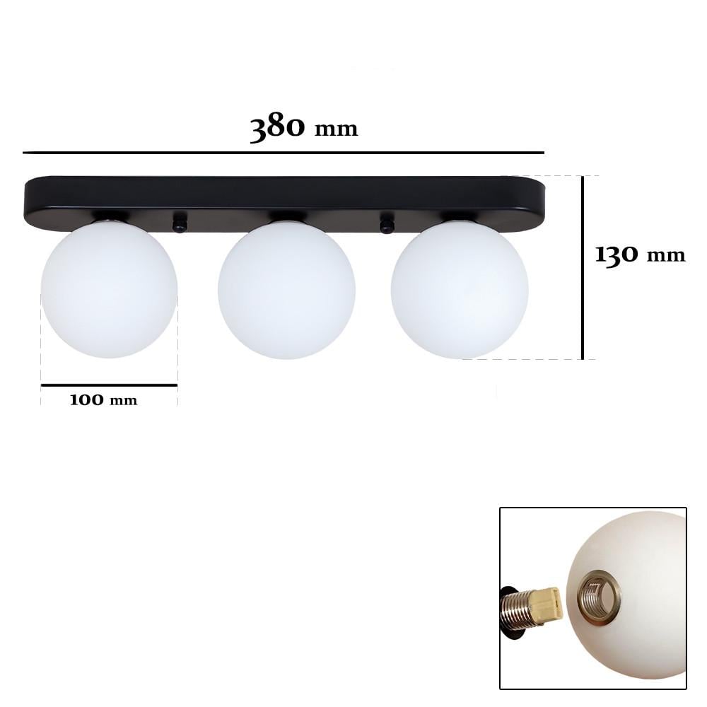 Люстра Levistella 761X100F-3 BK+WH на три плафони Чорний (380) - фото 2 Люстра Levistella 761X100F-3 BK+WH на три плафони Чорний (380) - фото 2