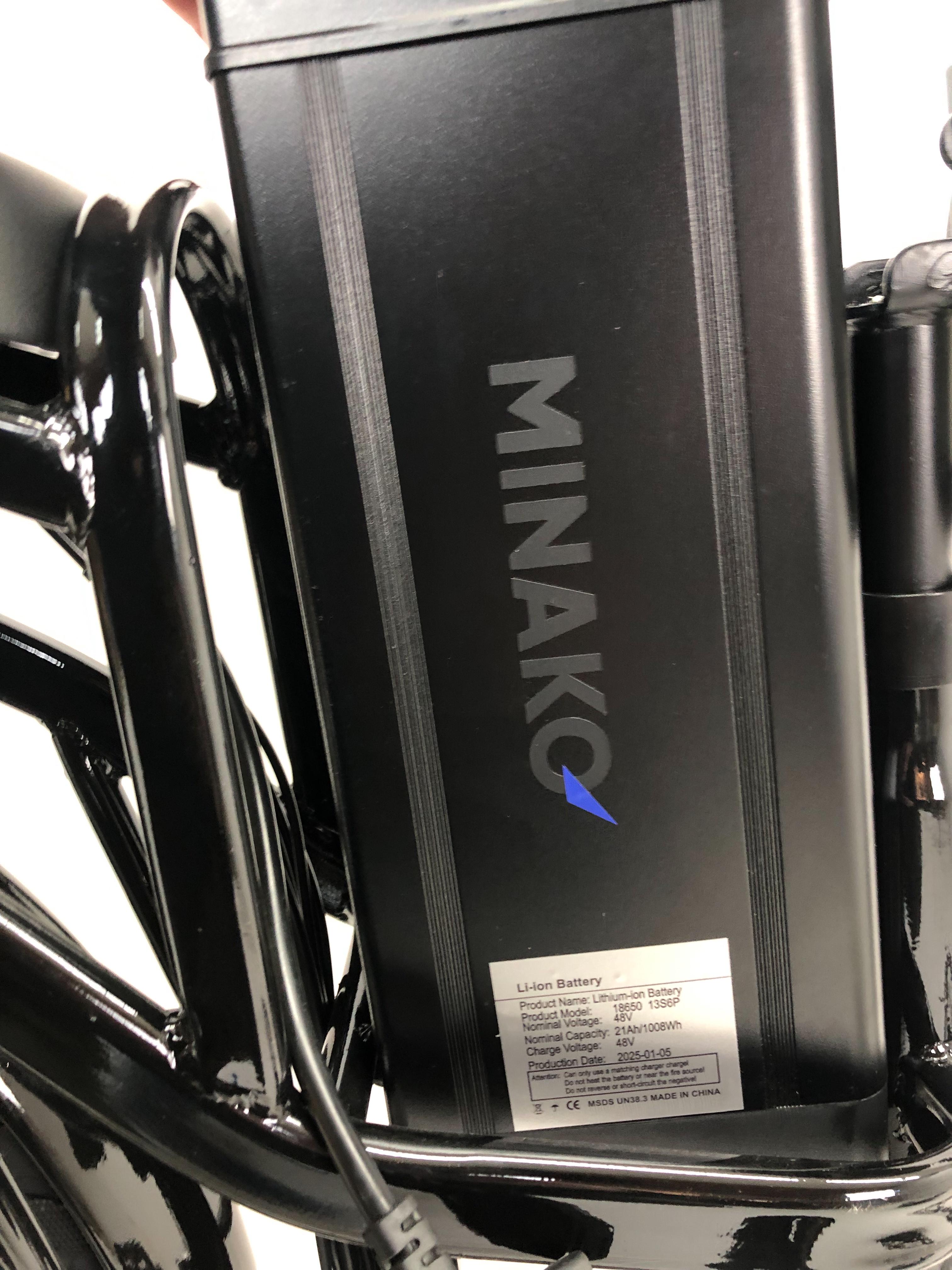 Електровелосипед двомісний MINAKO V6 1000W 48V 21Ah з PASS-системою та кошиком - фото 15 Електровелосипед двомісний MINAKO V6 1000W 48V 21Ah з PASS-системою та кошиком - фото 15