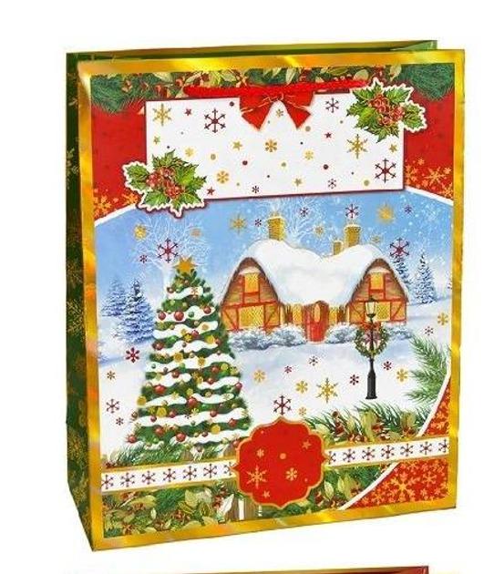 Пакет новогодний бумажный New Year's Eve M 26x32x10 см (R33024-M)