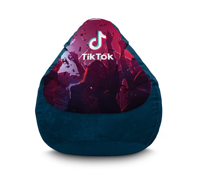 Кресло мешок iPuff Tik Tok Dance Флок XL 80x110 см Синий Кресло мешок iPuff Tik Tok Dance Флок XL 80x110 см Синий
