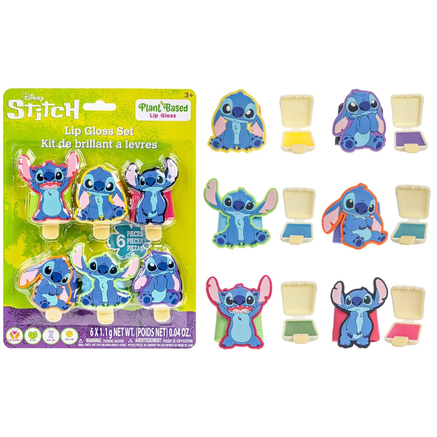 Набір дитячих блисків-попсів для губ Townley Girl Disney Стіч 6 шт. (SI0096GG)