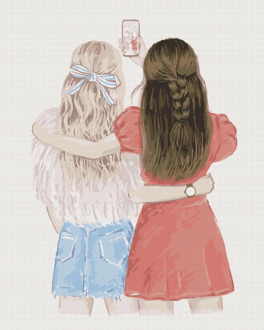 Картина по номерам Brushme Селфи подружек 48x60 см (BS51342L) Картина по номерам Brushme Селфи подружек 48x60 см (BS51342L)