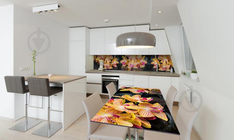 Наклейка виниловая на стол Zatarga «Оранжевые Орхидеи» 600х1200 мм Z180549st