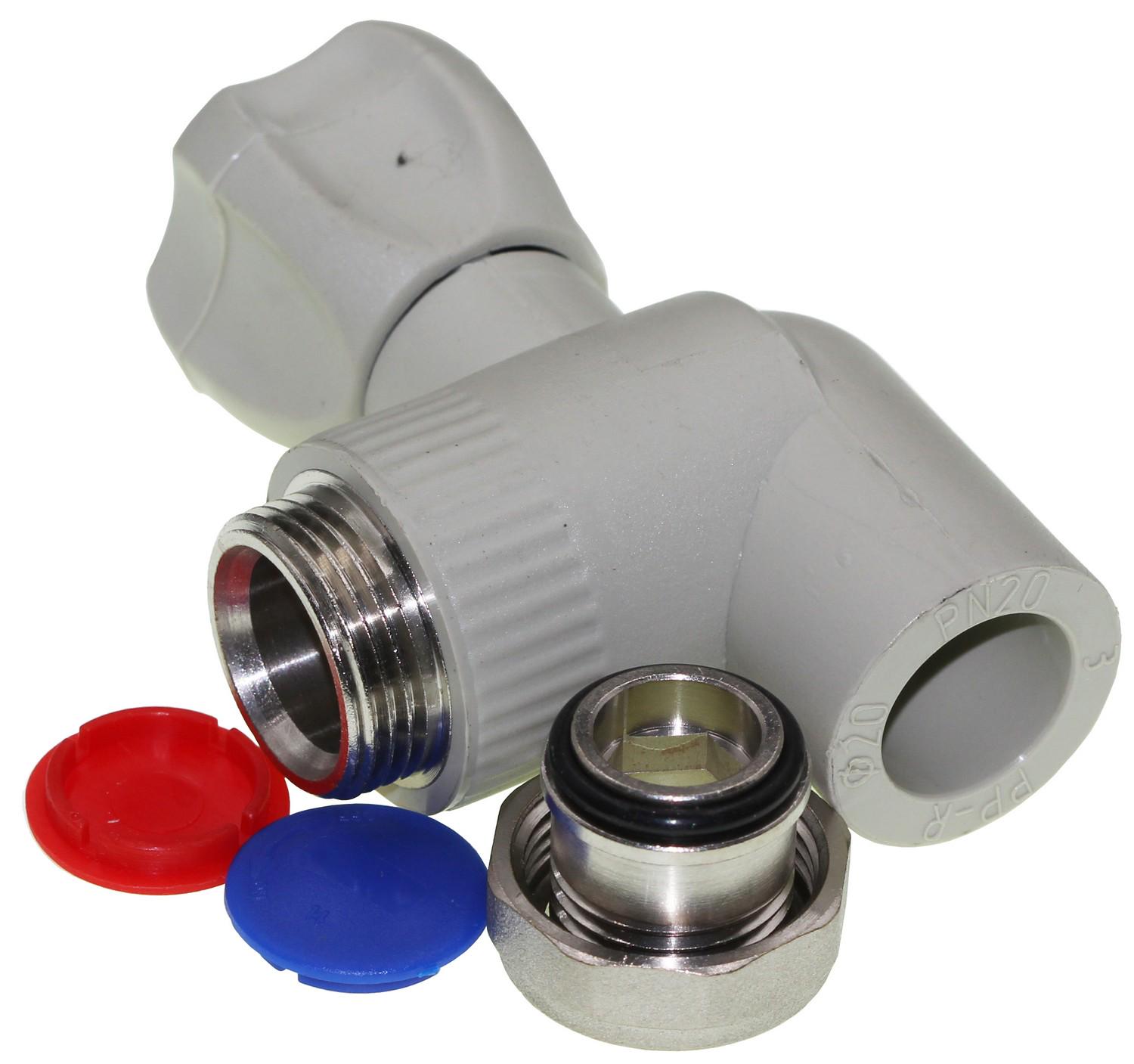 Кран радіаторний кутовий PPR Grandi із зовнішнім різьбленням d 20 мм 1/2" (GR064) - фото 2 Кран радіаторний кутовий PPR Grandi із зовнішнім різьбленням d 20 мм 1/2" (GR064) - фото 2