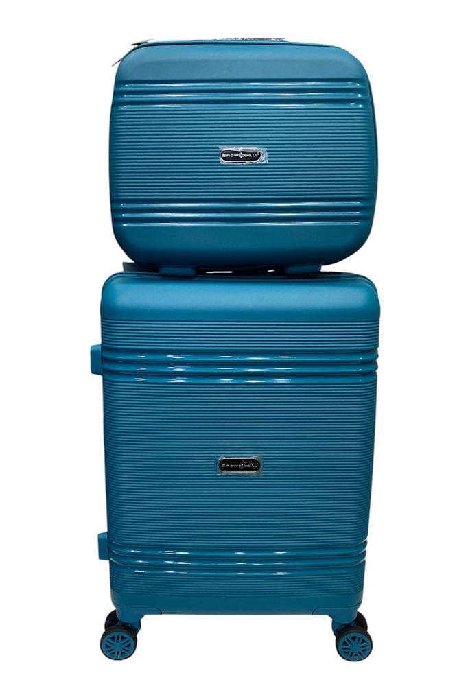 Комплект Snowball 21204 чемодан маленький и кейс Синий (31706421)